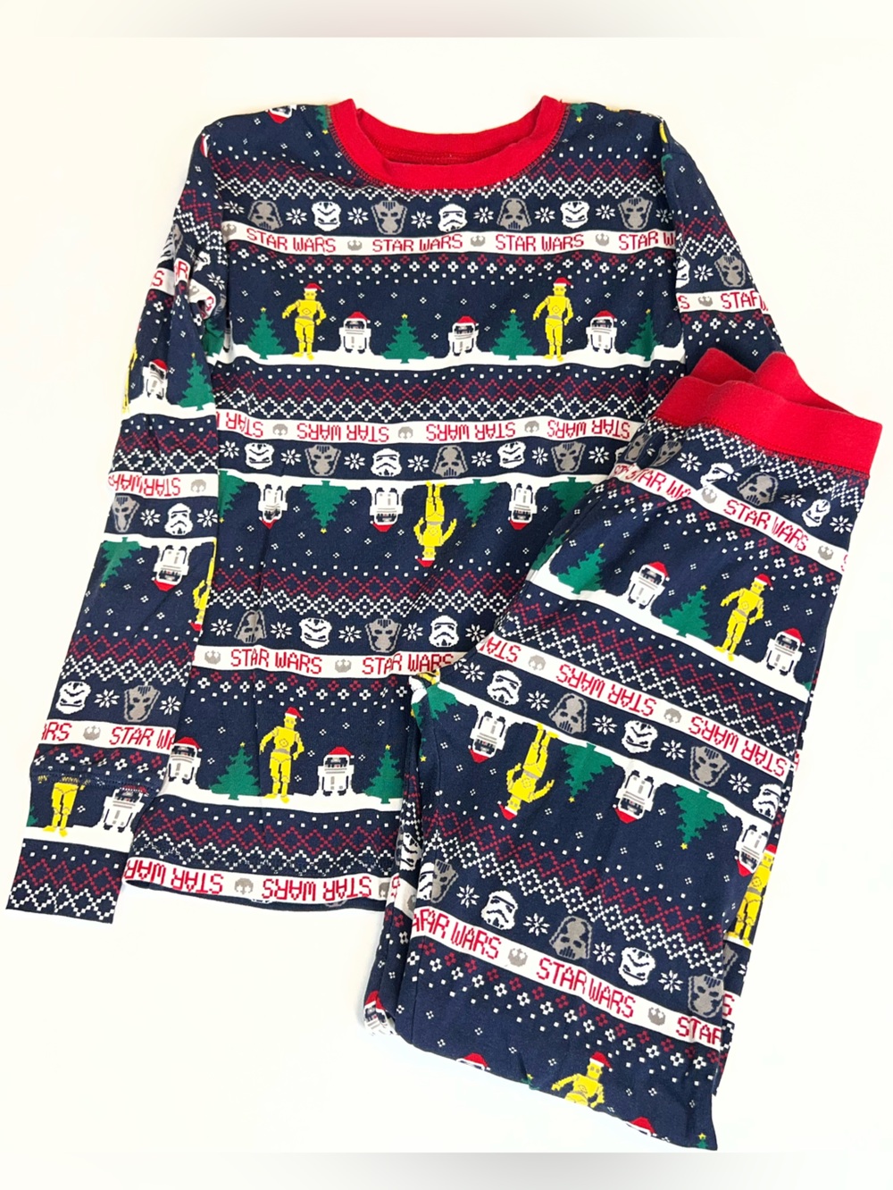 Gap Star Wars 100% Cotton Holiday/Christmas Pajama Set Size Youth 12